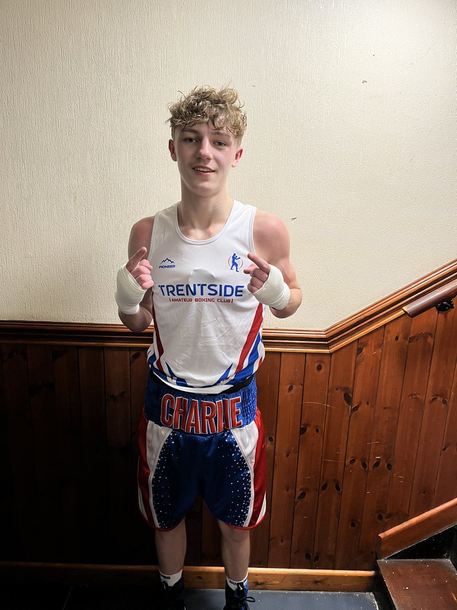 Strong performance from Charlie this afternoon with a unanimous decision to become the East Midlands Regional Youth Champ for the second time this season. Him and Kelvin now progress to the national stages of the Youth Champs #trentsideyouth #trentside #englandboxing