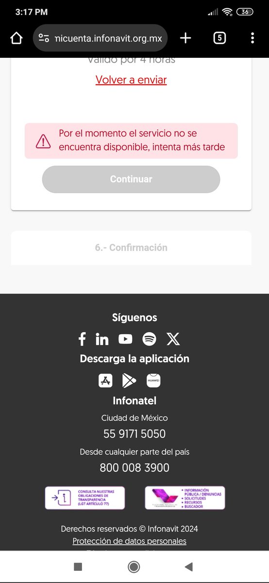 DarkzOkami's tweet photo. @Infonavit cuando van a arreglar la página eh estado tratando de crear una cuenta y no me llega el código a mi celular y me dice que el servicio no está disponible https://t.co/CSDT2BKZ9O