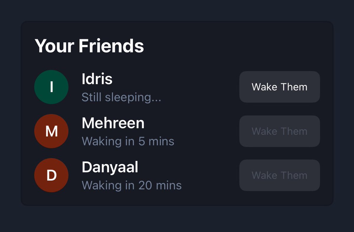 mahfuzhannan's tweet photo. What do you guys think 🤔

Feature to wake up your friends via @fajrioapp if they’re still sleeping? Call will come from Fajr app.

Maybe users can leave their own message? Should this be premium? https://t.co/R5aOC0w07t