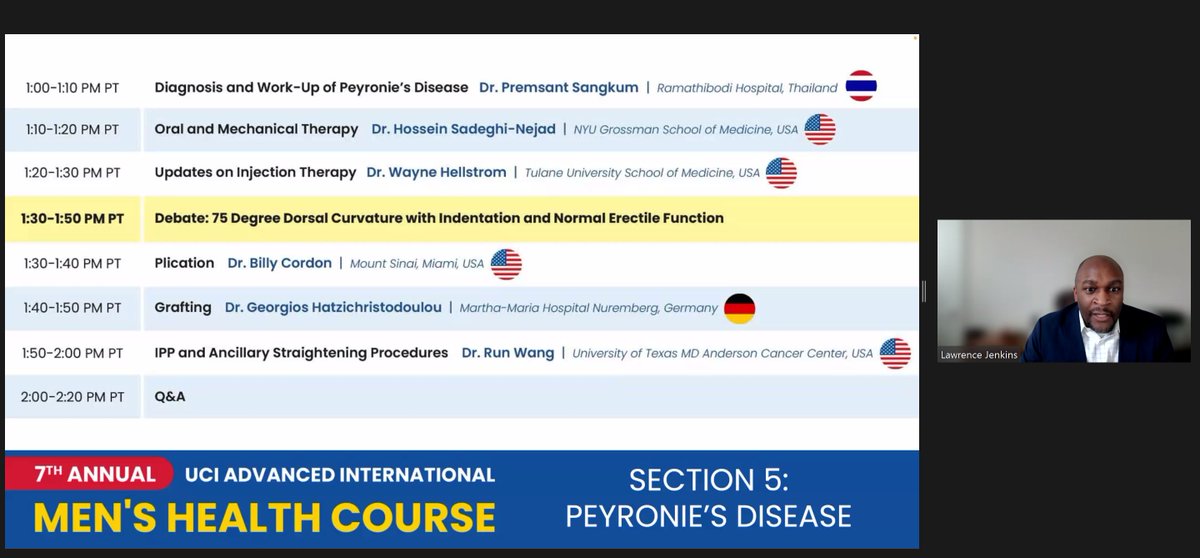 Mo_Moukhtar's tweet photo. Upcoming section:
@LJenkinsMD
as moderator for #Section5_PeyronieDisease
at #UCIMenHealthCourse!
Join us for insightful discussions on PD!
@UCI_Urology
@Hossein5555
@liquidgoldwayne
@Dr_Cordon https://t.co/QBQYyniv4n
