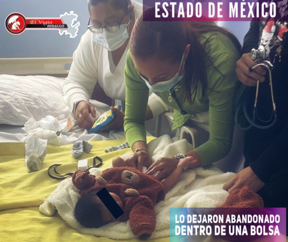 VigiaHidalgo's tweet photo. ENCUENTRAN A MENOR ROBADO EN PACHUCA

Localizan en Valle de Chalco en el Estado de México a un menor recién nacido, cuyas características corresponden a las del que fue sustraído en Pachuca.

Fue hallado en una bolsa abandonado, se encuentra en resguardo de la Fiscalía. https://t.co/9x7jatIkxA