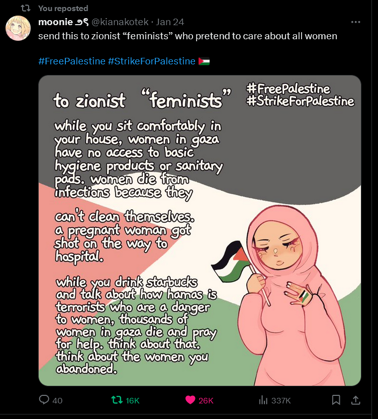it looks like op's account got deleted so here is this post!!

#FreePalestine #StrikeForPalestine #CeasefireNOW