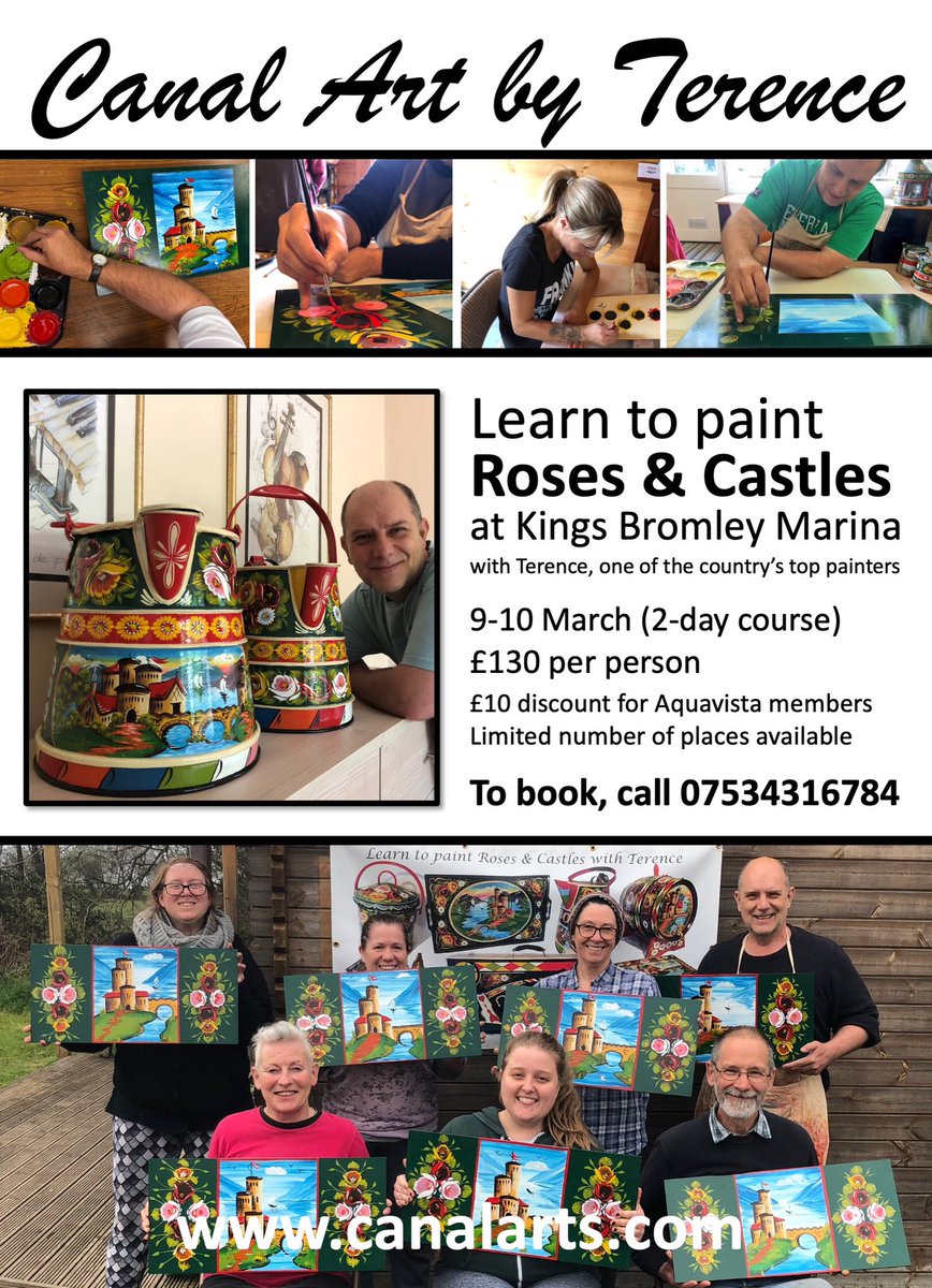 Book now for my next Roses & Castles painting course ⬇️⬇️⬇️