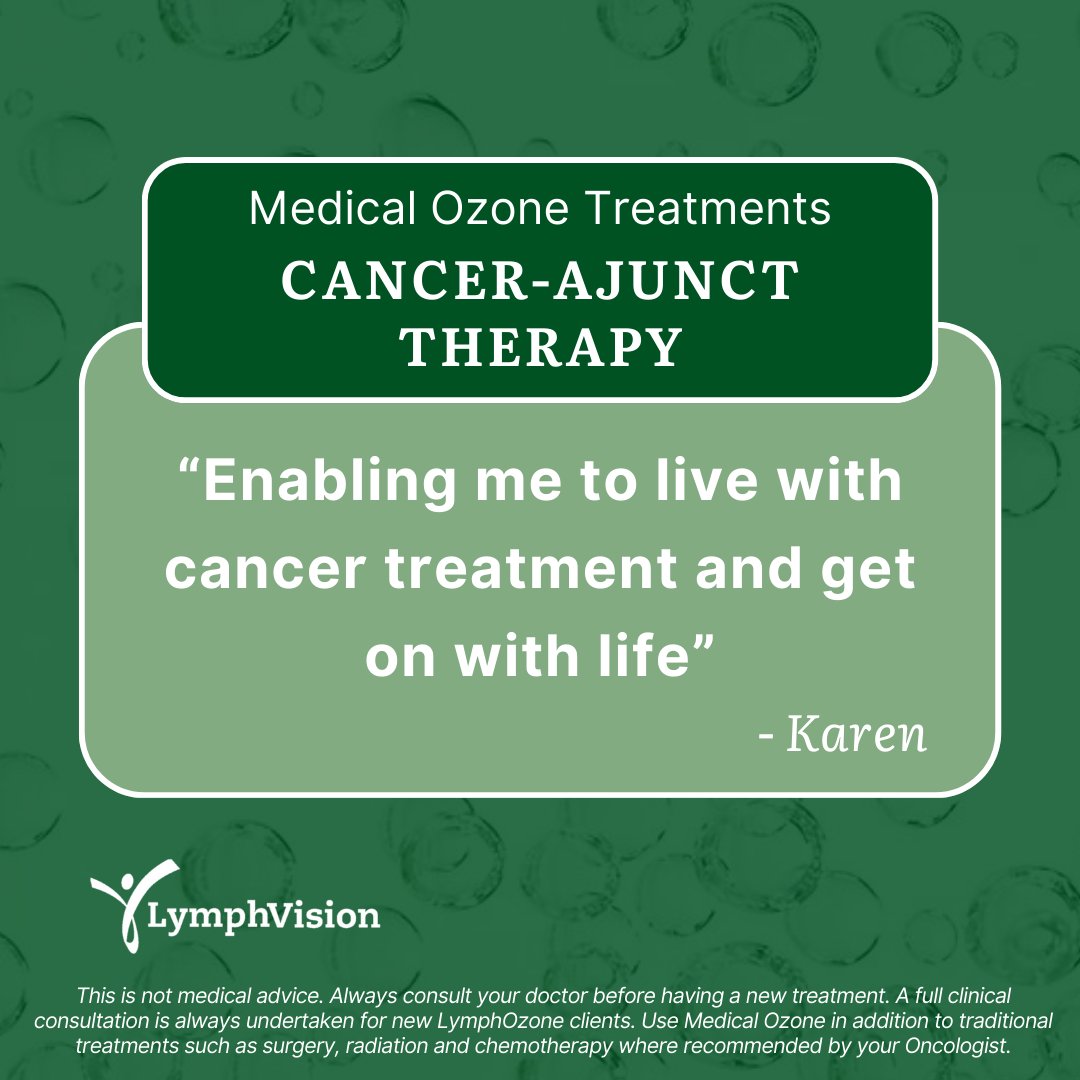 LymphVision's tweet image. If you're new to Ozone treatments you may wonder how it can help you...

Here's what you need to know about Medical Ozone and Cancer treatment.

Find out more: lymphozone.com
#ozonetreatment #ozonetherapy #medicalozone #medicalozonetherapy #cancer #cancertreatment