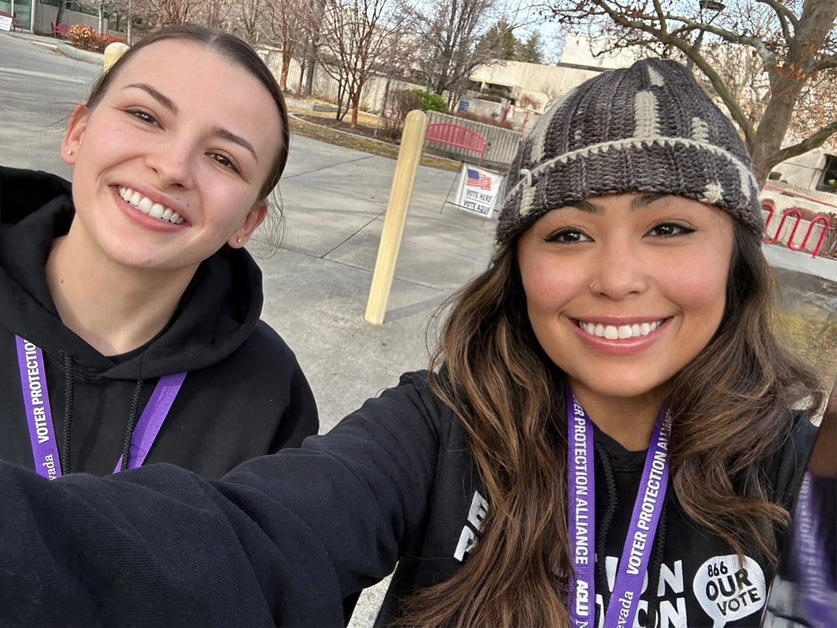 Democracy works when everyone’s voices are able to be heard. Our Voting Rights Attorney and Legal Intern are up in Washoe county observing at polling locations! 🗳️ #LetNevadansVote
