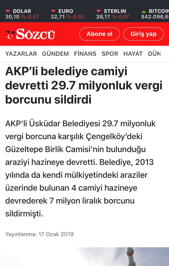 caglaratalar's tweet photo. 2019 Ocak ayında (yine seçim öncesi) Güzeltepe Birlik Camisini borçlarınıza karşılık Maliye Hazinesine devrettiniz.

Şimdi de kapalı teklif usülü ile birçok  taşınmaz ve Çengelköy Erdem Sokağı satıyorsunuz. (yol satıyorsunuz yol)

Listenizde yer alan ve satışa çıkarmak için zamanını beklediğiniz parkları da biliyoruz. (Yavuztürk Mahallesi Alzambak Parkı desek mesela?)

Üsküdarlının hakkını, hukukunu yok saymaktan usanmadınız.

Seçime kadar daha neler satacaksınız? Üsküdar’ın hangi sokağı, hangi parkı, hangi camisi satış listenizde? 
Vaatlerinizin içinde yer verin de “yaptıklarınızın yanında yapacaklarınızı” da Üsküdarlılar bilsin.

Yerine getirmediğiniz vaatlerin listesine de yarından itibaren devam edeceğimiz bilgisini paylaşalım. İyi geceler!
@hilmiturkmen34 @uskudarbld 

https://t.co/tbHXhRwcPe

https://t.co/zuQJaxwRc1

https://t.co/bwQCQL0kNz