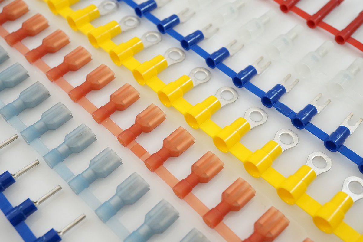 NichifuGroup's tweet photo. Be sure to browse our extensive selection of chain terminals including rings, spades, butts, disconnects, pins, blades, and more for a variety of applications!

Learn more here: https://t.co/GwAye26Nbo
#nichifu #terminals #chainterminals #crimping https://t.co/GiuD6ZoFMc