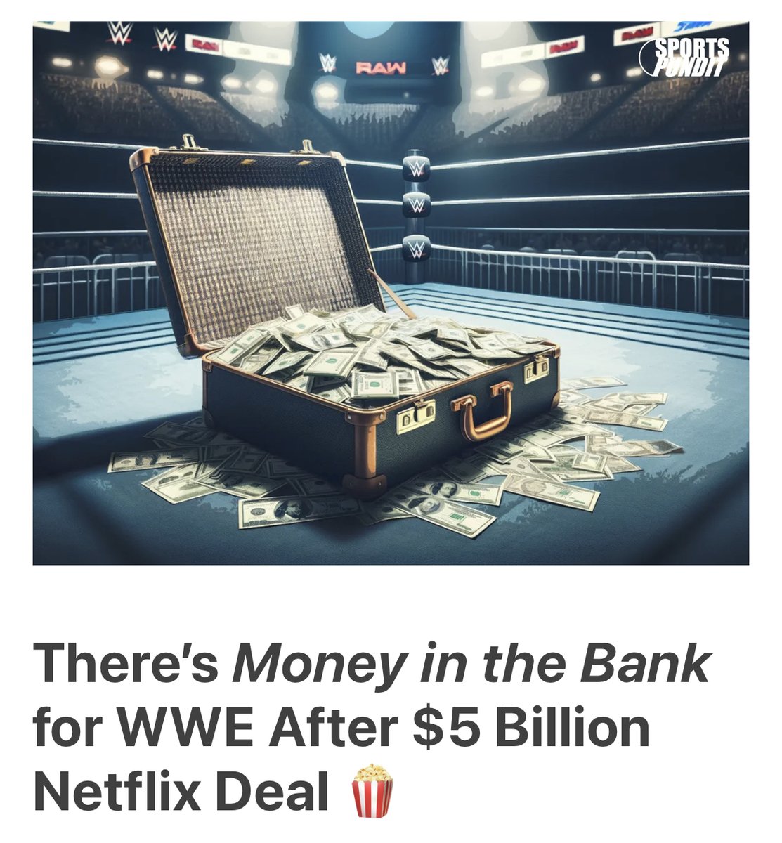 Thanks for including my thoughts in this week’s <a href="/SportsPunditHQ/">Sports Pundit</a> newsletter on why #WWERaw ticks a lot of boxes for Netflix (and would have equally done so for other Big-Techs such as #PrimeVideo and #AppleTVPlus):

🌎 global in terms of availability and audience, 🔒