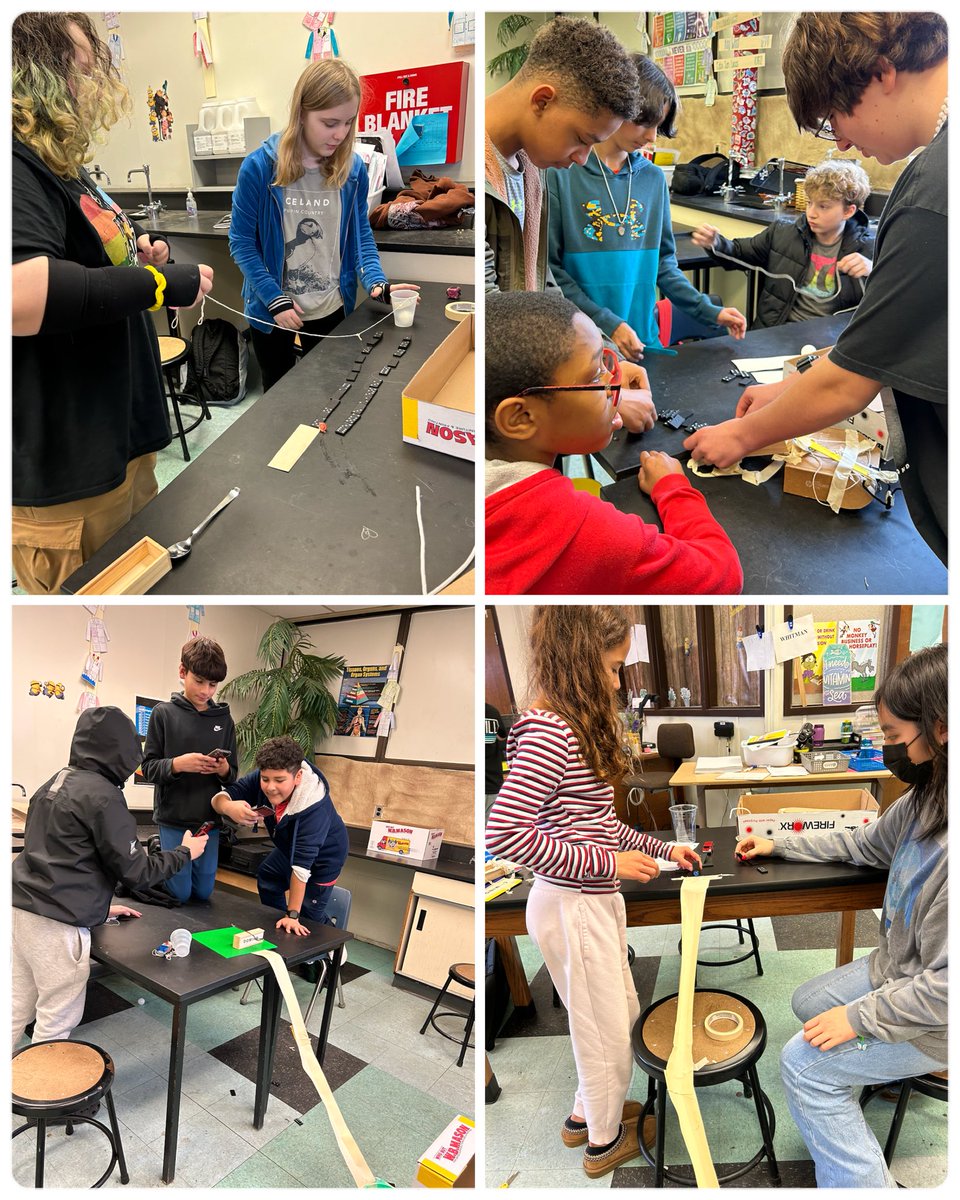 ommsaacps's tweet photo. 7th grade science got an introduction to forces by building Rube Goldberg machines! #science #aacpsback2awesome #belonggrowsucceed #patriotpride #onestepatatime https://t.co/VAEgpGwYc5