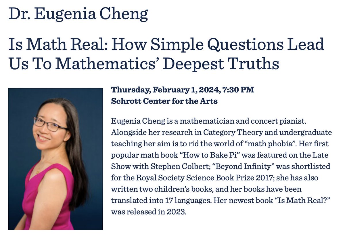 If you're in the Indianapolis area, consider attending this free lecture at Butler University!