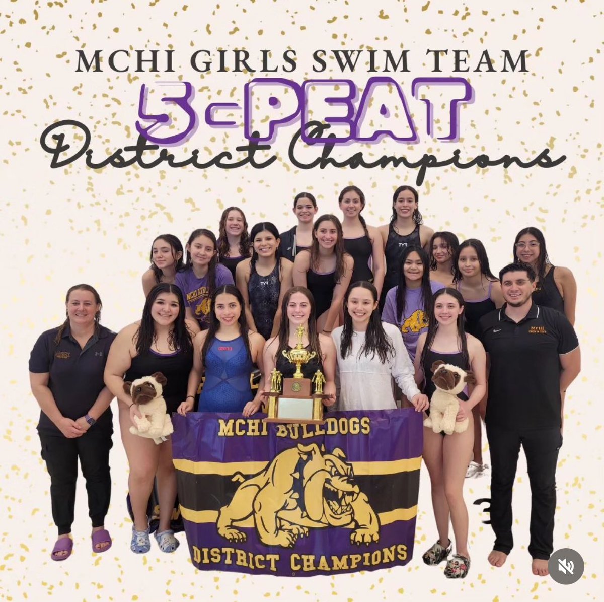 Congratulations to the girls on their 5-peat district 31 5A championship win!🏅