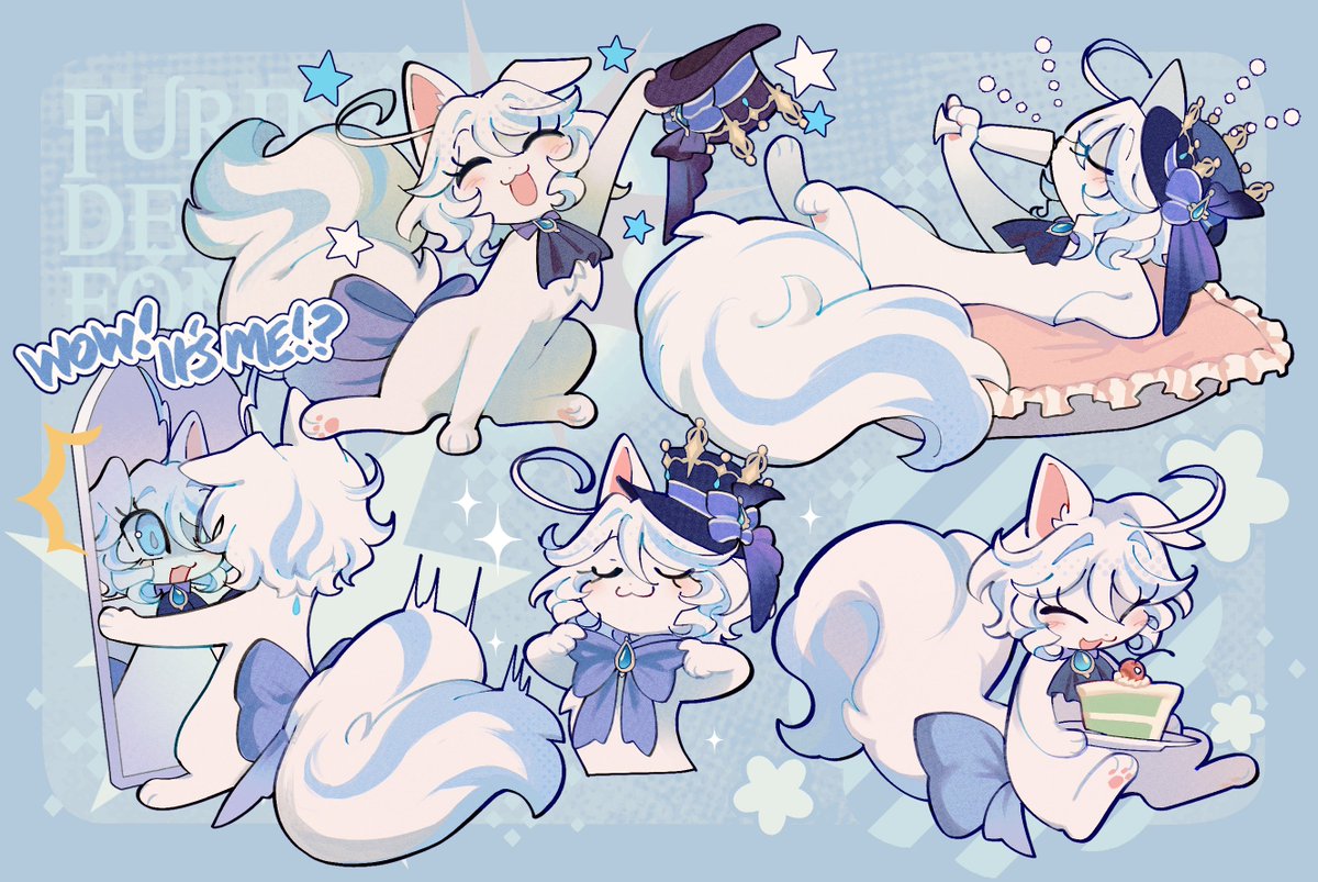 i call this one what if furina was turned into a whimsical little cat