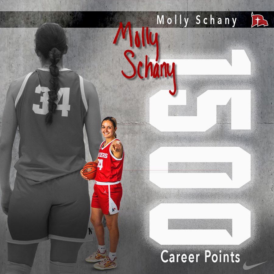 nwcwbasketball's tweet photo. Molly Schany collected her 1500th career point in today’s game! 

@molly_schany20 https://t.co/epdZ4ZsNcK