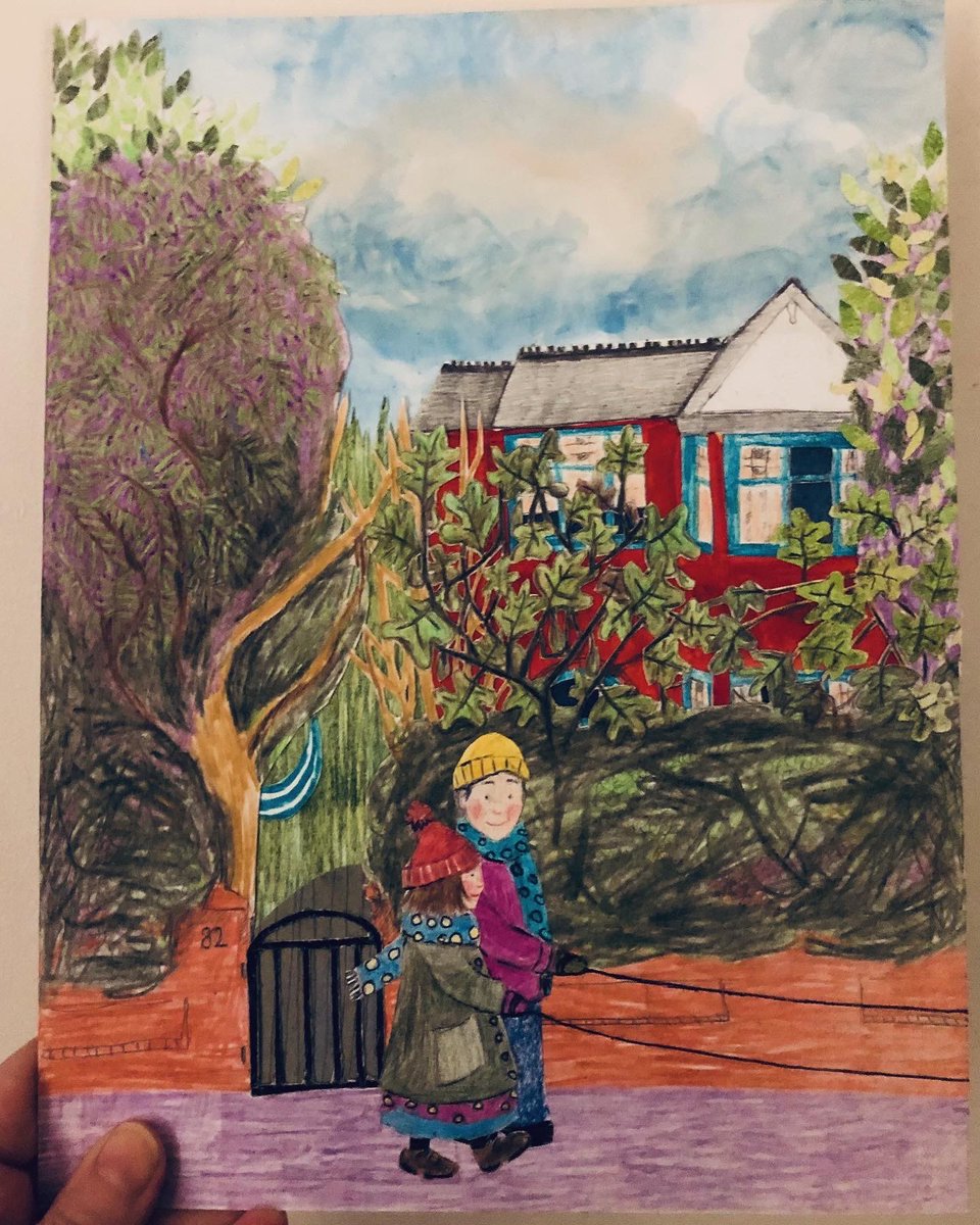 abiwhitehouse's tweet photo. I drawing I made for some friends using pencils, watercolours, inks and paper cuts 
Manchester https://t.co/eVc9CZgEhV