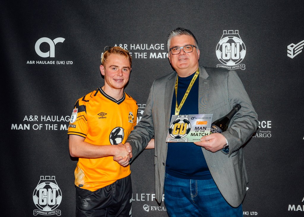 CambridgeUtdFC's tweet photo. Make that 5⃣ Man of the Match awards for Liam this season! ⭐️

#CamUTD | @AR_Haulage https://t.co/kus35RUEjP
