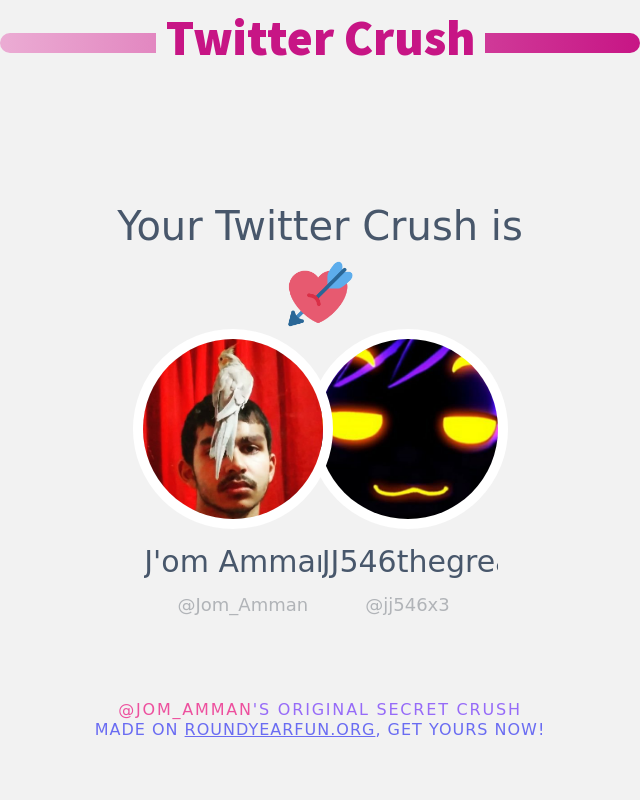 Jom_Amman's tweet photo. My Twitter Crush is: @jj546x3

➡️ https://t.co/XgKeL1QYZ9 https://t.co/RqfIAA5VEc