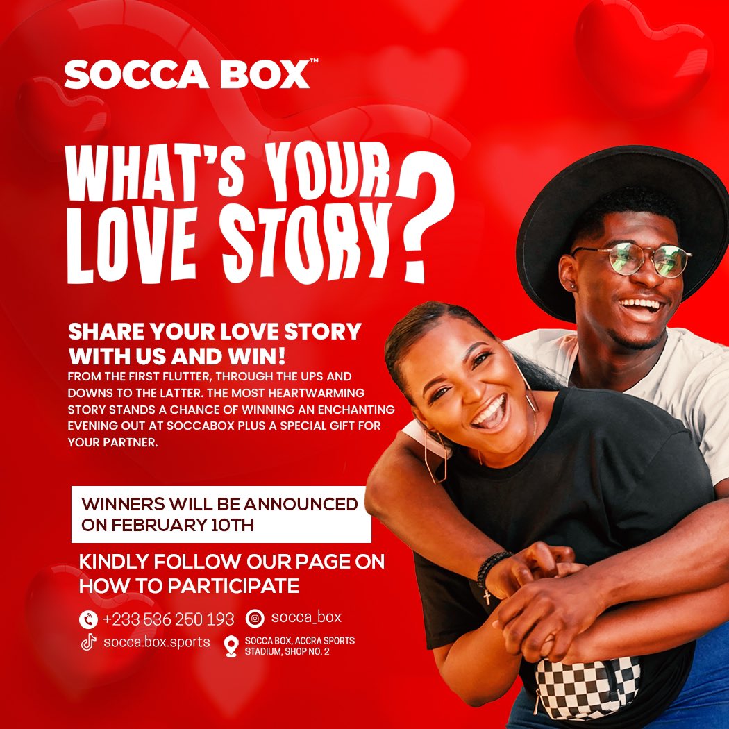 socca_box's tweet photo. Valentine day is getting closer , checkout some amazing deals we have for you . #soccabox #Boxoflove #valsdaysocca #SoccaboxBoxoflove #Sportsbar #Accrasportsstadium #shareyourstory #beer https://t.co/AS7hXNCgWQ