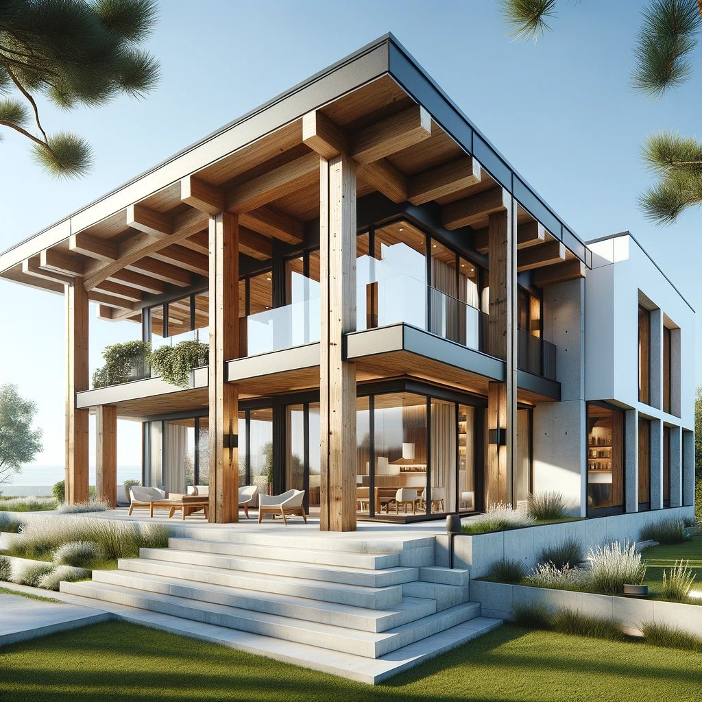 Modern house with exposed timber #architecture #design #construccion