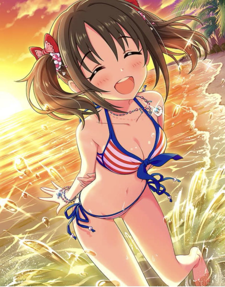 そういや有香とユッコと加奈ちゃんは似たようなストライプのビキニ持ちなので3人で並んで欲しい 