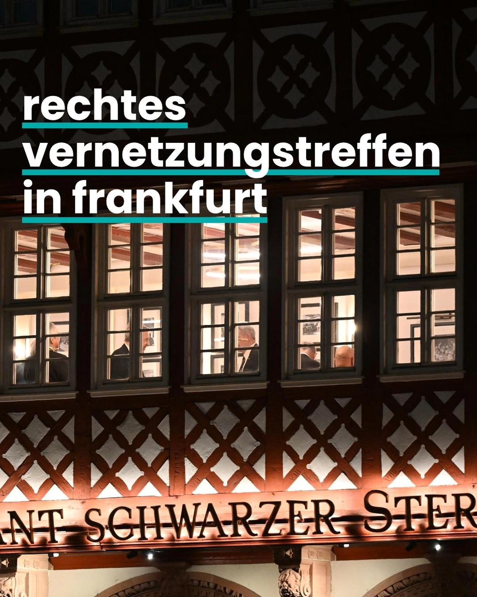 Am 26. Januar 2024 fand im »Römersaal« des Restaurants »Schwarzer Stern« auf dem Frankfurter Römerberg ein geheimes rechtes Vernetzungstreffen statt. Daran nahmen 50 bis 60 Personen teil. dokunetzwerk.org/2024/01/26/rec…