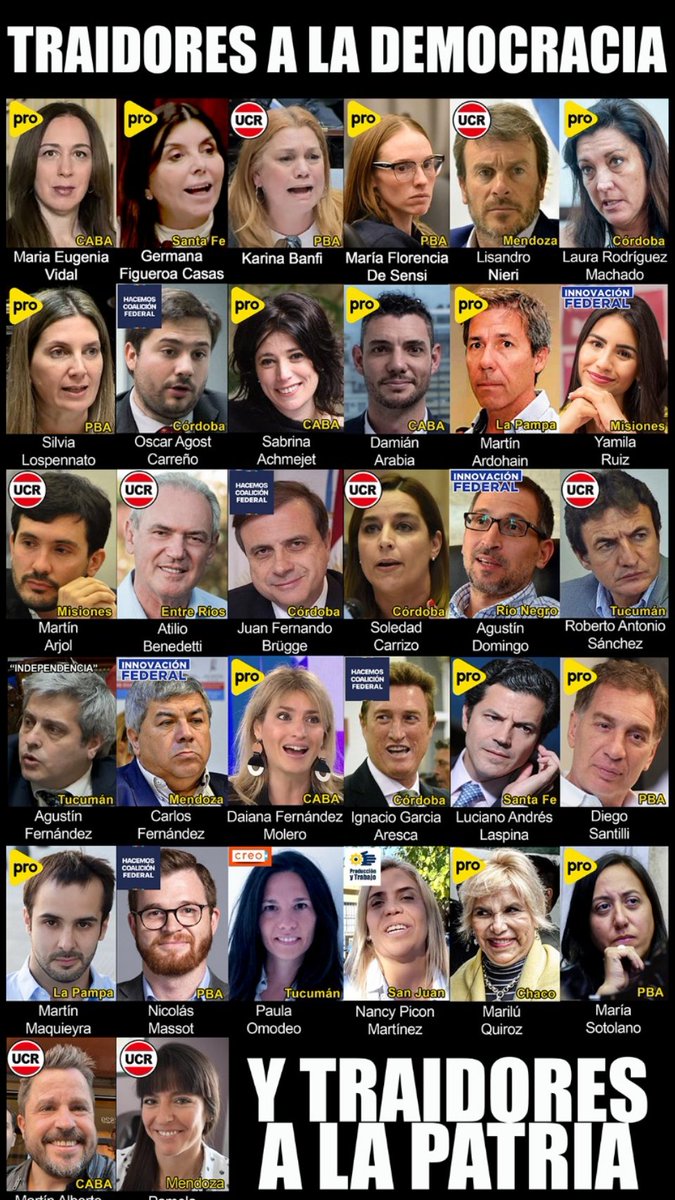 #NoALasFacultadesDelegadas 
La Patria se los va a demandar, traidores.