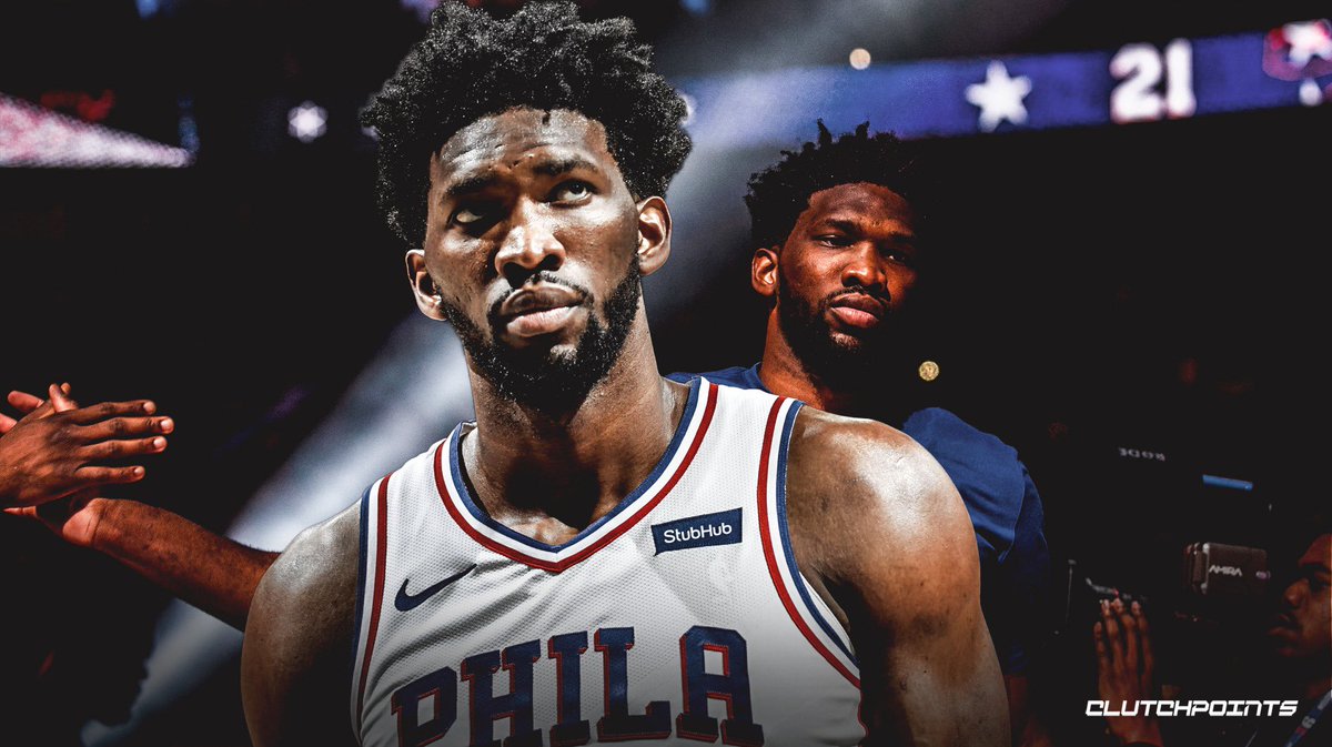ClutchPoints's tweet photo. 🚨 Joel Embiid (left knee soreness) is OUT for the Sixers’ matchup with the Nuggets, per @wojespn. https://t.co/myPMmhevKD