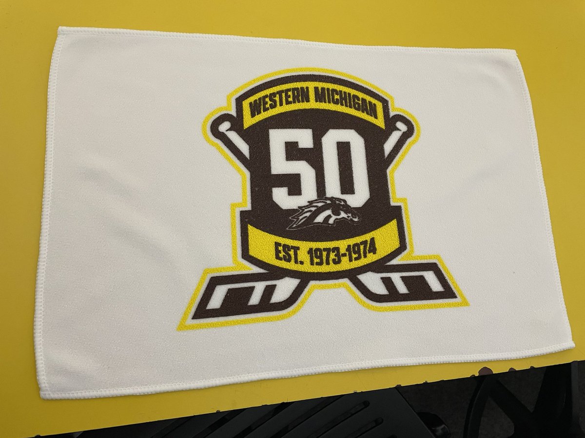eddie_rosenthal's tweet photo. Lawson Arena has these commemorative 50th season towels on every seat tonight! Will be scenes here tonight for another great NCHC matchup.
#GoCos #BroncosReign https://t.co/EdzNHma1ab