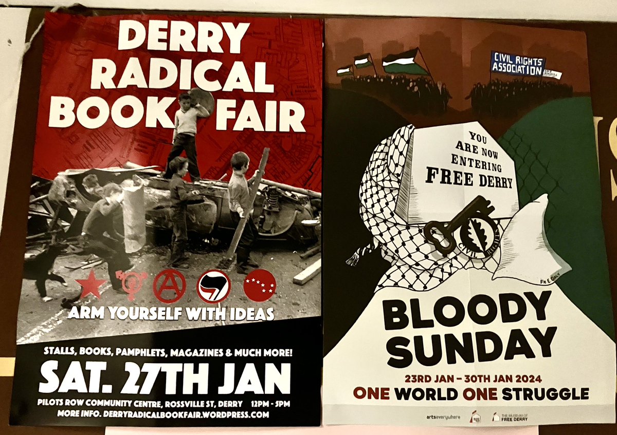 LittleAcornsBks's tweet photo. 1st event of 2024 & another great @radicalderry #BookFair as part of @BloodySunday50 #Derry. Thanks to the organisers, #PilotsRow venue, other booksellers, stall holders & visitors. Lovely to see familiar faces & meet new folk. @ConnollyBooks I still owe ye Β£15! πποΈπ https://t.co/7U2u9ZEbGf
