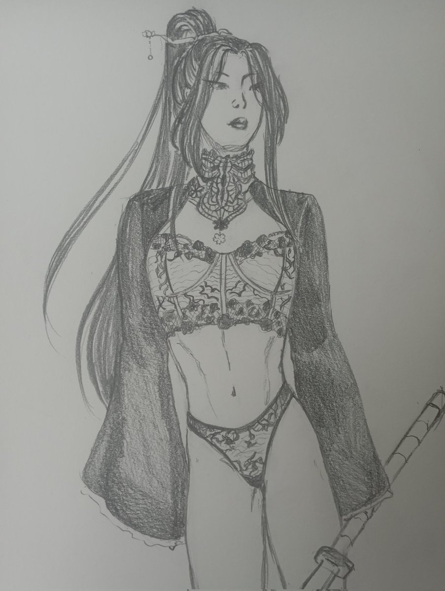 sofyflora98's tweet photo. I wanted to draw Mu Qing in this since I saw it, and finally I got the occasion!

@MQFest2024 Lingerie 
Once again his worshippers asked him to fight in this fit as a favour. Who is Xuan Zhen to deny them? 

#mqfest2024 #muqing #tgcf #heavenofficialsblessing #fanart https://t.co/1kOZArMWK8