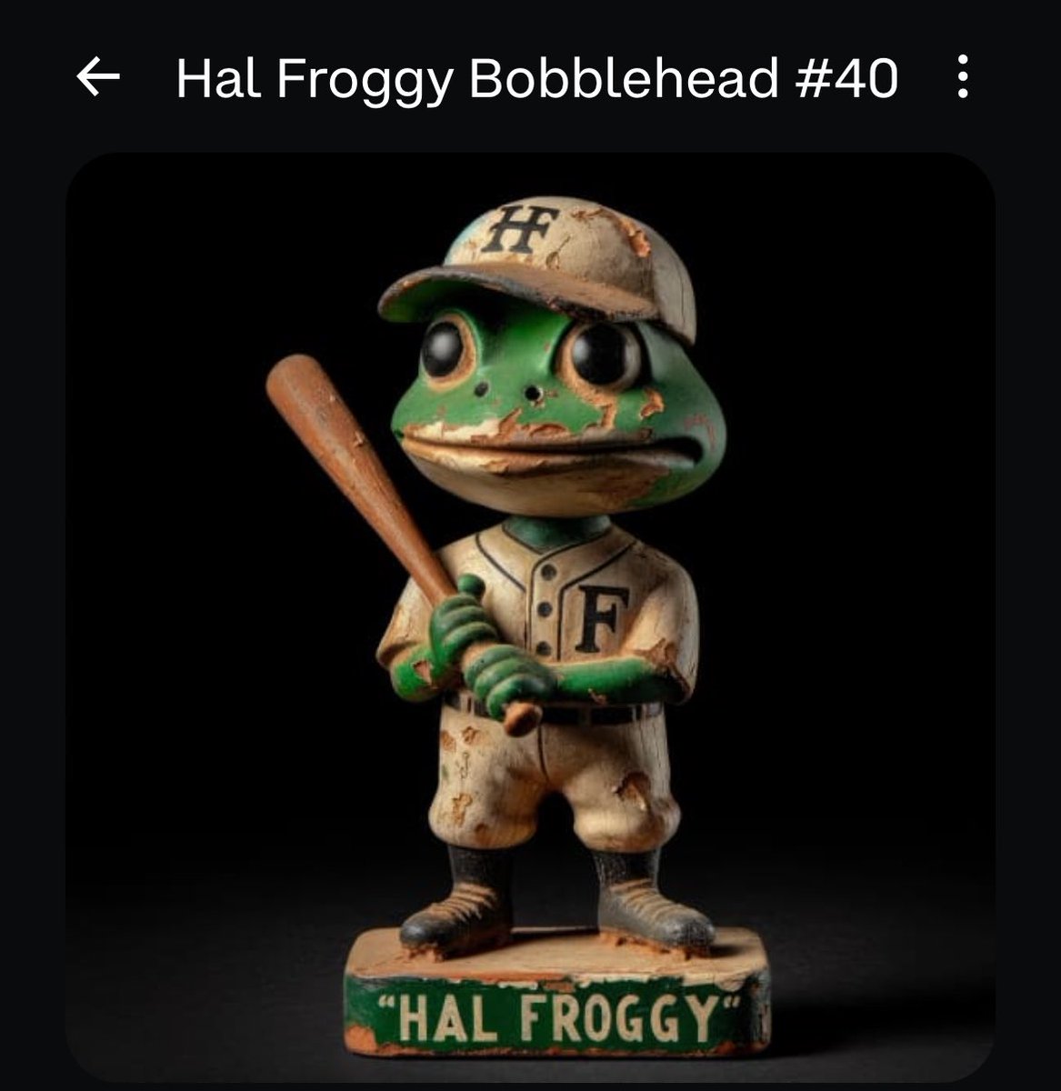 RogelioCerdaJr2's tweet photo. Someone just swept a few #HalFroggyBobblehead !
I saw #40 on the floor and had to pick it up . https://t.co/wAvuU0zKLq
