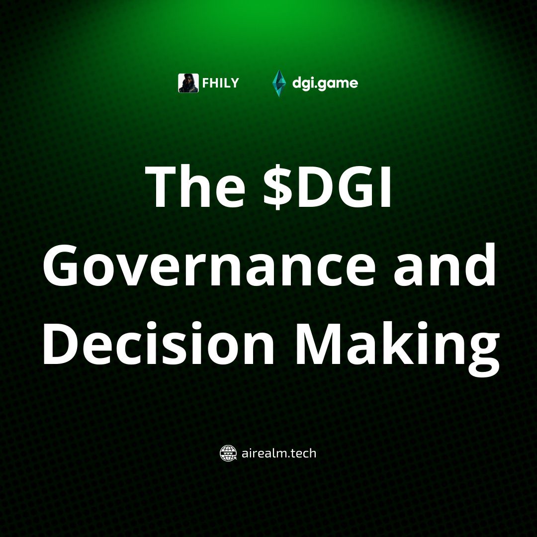Oluwaphilemon1's tweet photo. •Govenrnace and Decision Making:
@DgiGame governance structure aims to offset effective leadership with input from the DGI community,
ensuring that decisions align with the overall growth and success of the guild and the value of DGI tokens.
$DGI #DgiGame https://t.co/CXf90quke7