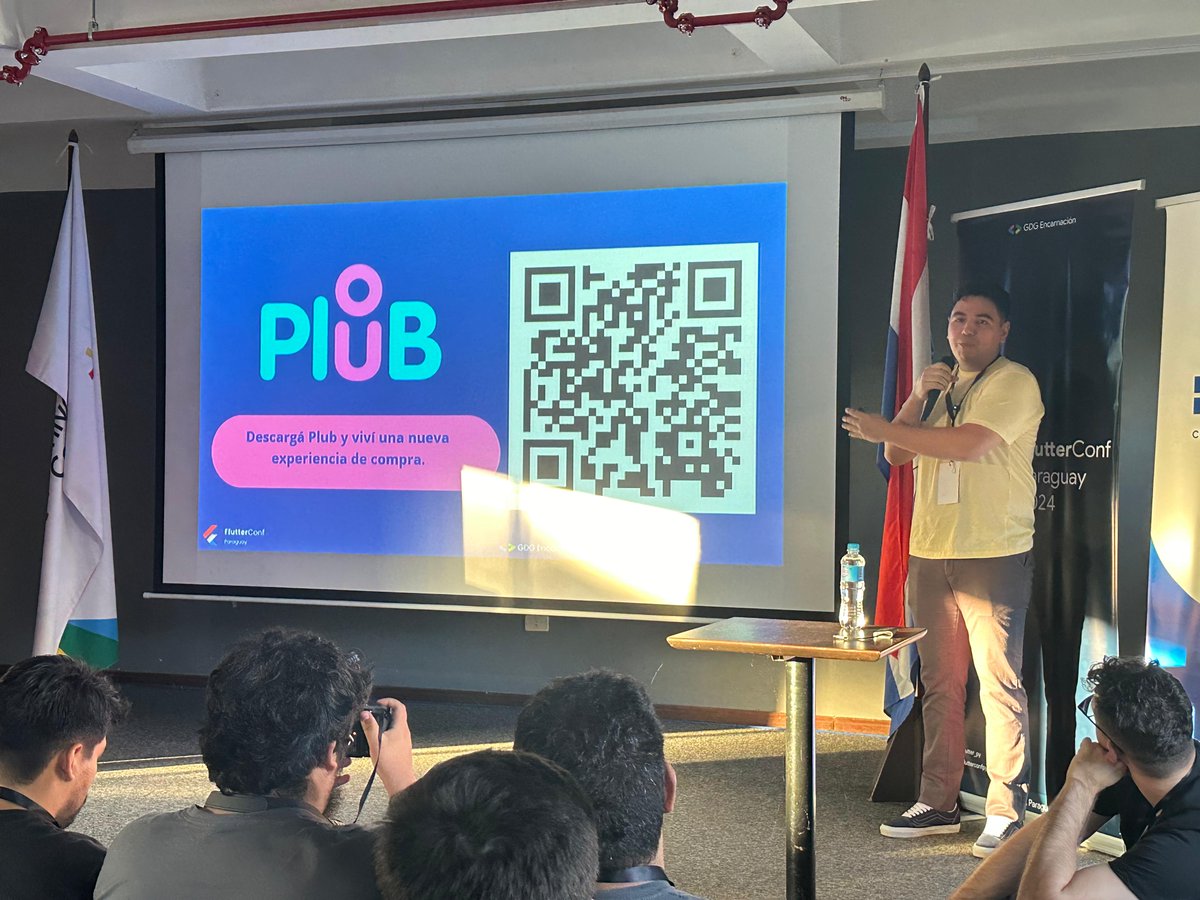 flutter_py's tweet image. 🙌 ¡Un agradecimiento especial al equipo de Plub! 💼🚀 Gracias por compartir su experiencia y caso de éxito con Flutter en la #FlutterConfPY2024.
¡Gracias por ser parte de esta jornada inolvidable! 🌟
@somos_plub #FlutterCommunityGratitude #TechInnovation