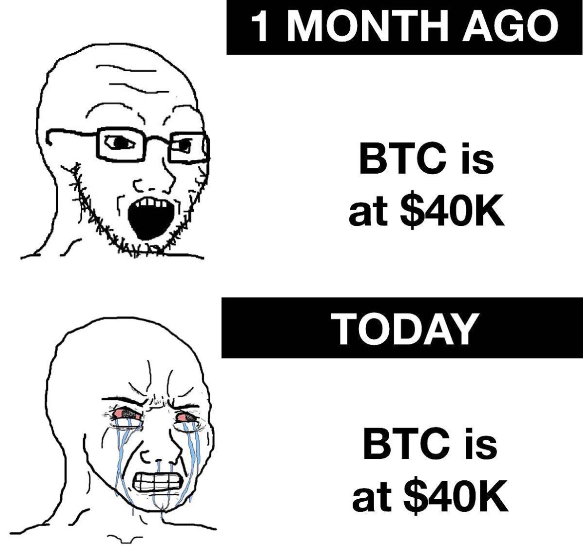 CoinMarketCap's tweet photo. Same prices, two different feels… #ThemCryptoFeels https://t.co/uCKKzKY3nF