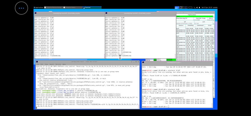 Pilot: “we’re about to land, please stow your tray table…”
Me: “no worries, I have a VPN client and a VNC viewer on my phone. Don’t need a laptop to science!”

Also observing the newly discovered FRB20240114A, thanks CHIME for the ATEL!
