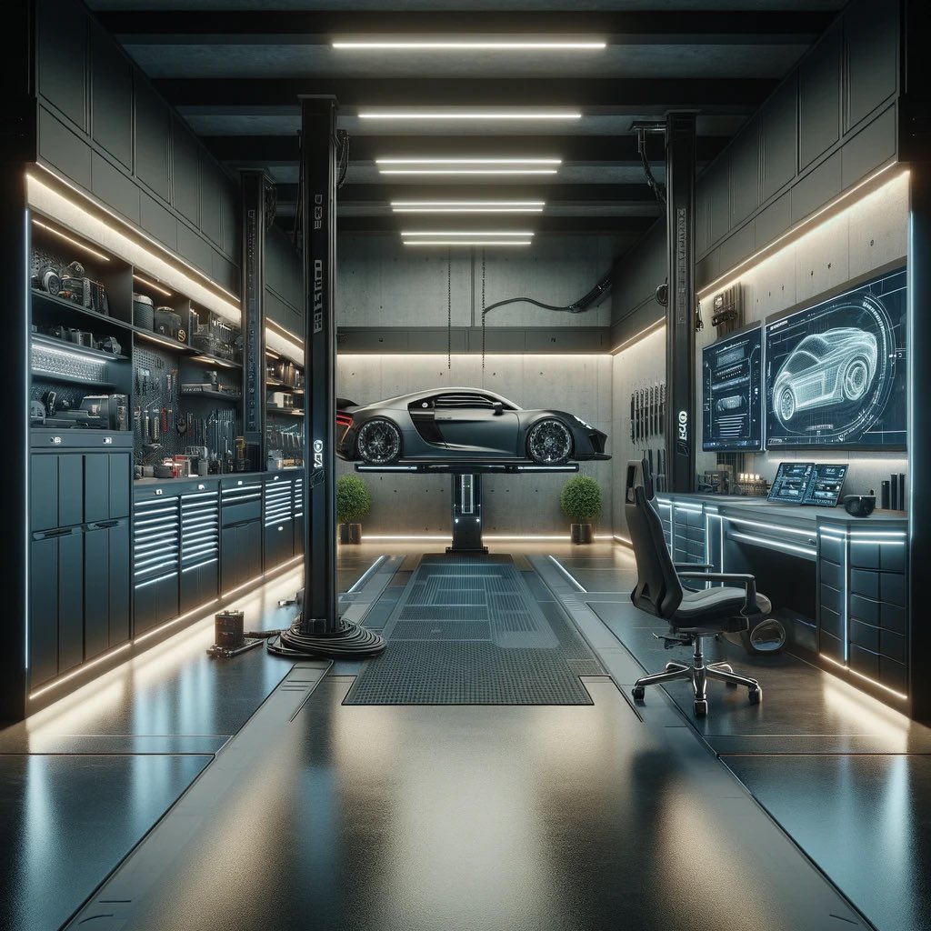 High tech garage #dreamshop #dreamgarage #interiordesign