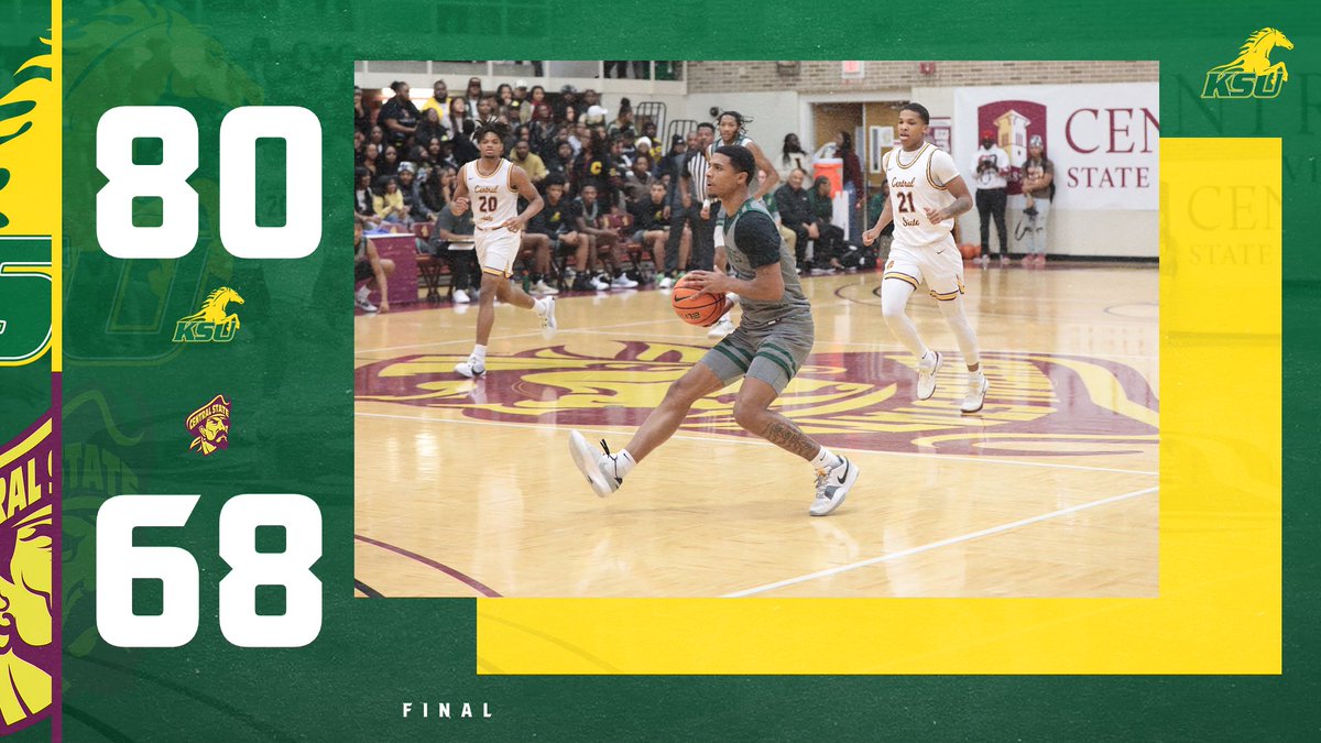 MBB: @kysumbb seals the road sweep with an 80-68 win over Central State.  #KSUMBB