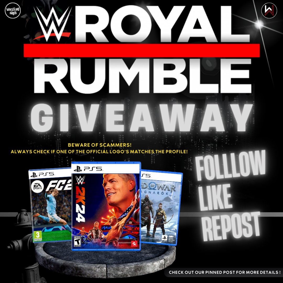 WrestleIsh's tweet photo. 🚨 #RoyalRumbleGiveaway 🚨

It's time for the final spot! Like, Repost &amp; Tag a friend for your chance to win the #30 entry in our #RoyalRumble giveaway!

The winner will be announced before the start of the Men's Royal Rumble match! https://t.co/hLRpFmq5RK