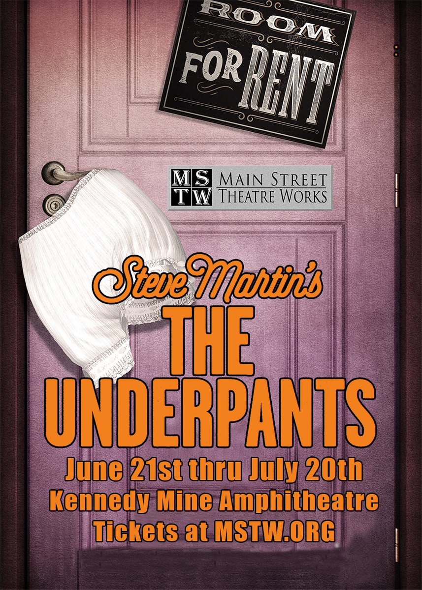 Don't miss auditions for this wildly hilarious play, performed at the beautiful Kennedy Mine Amphitheatre this summer. Auditions are this Sunday &amp; Monday at 6:30, at the R25 complex. Details on the Main Street Theatre Works Facebook page.