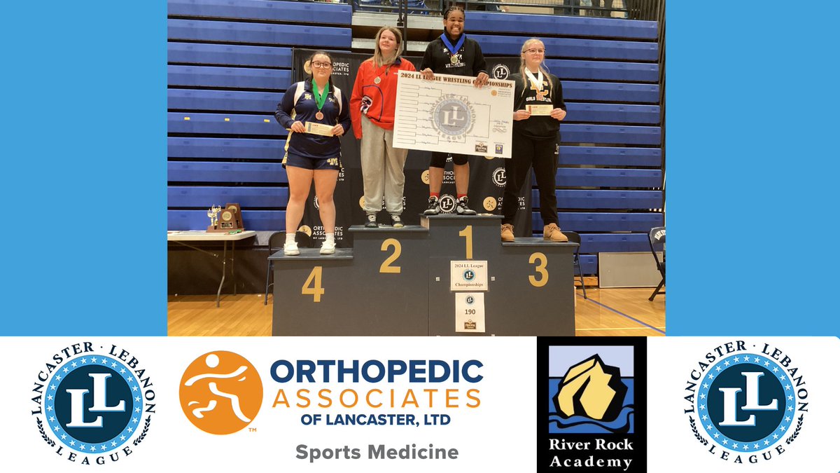 LancLebLeague's tweet photo. Continuing to add to McCaskey's gold medal count at the Orthopedic Associates of Lancaster LL League Girls Wrestling Championships, promoted by River Rock Academy, is Jurelys Peguero, champion at 190 lbs, sponsored by Fireside Tavern https://t.co/vSAVDCk0LV