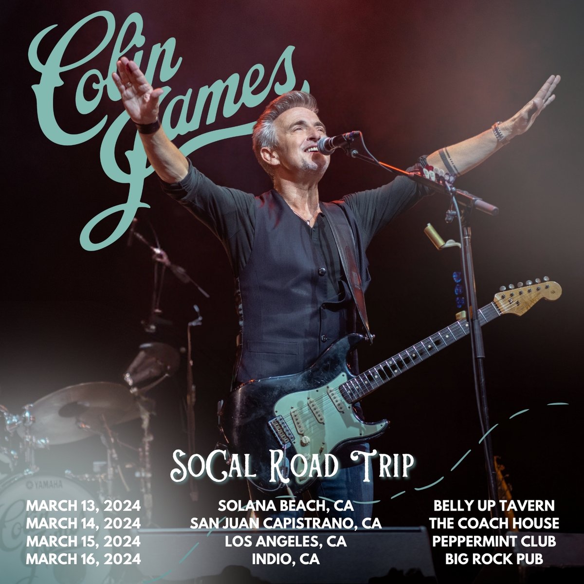 JUST ANNOUNCED: We've added Solana Beach, CA to my SoCal Road Trip this March at the awesome Belly Up Tavern. Really looking forward to being back there. See you in March! Tickets for all SoCal dates are on sale now! 🎟: colinjames.com/tour @BellyUpMusic #colinjames