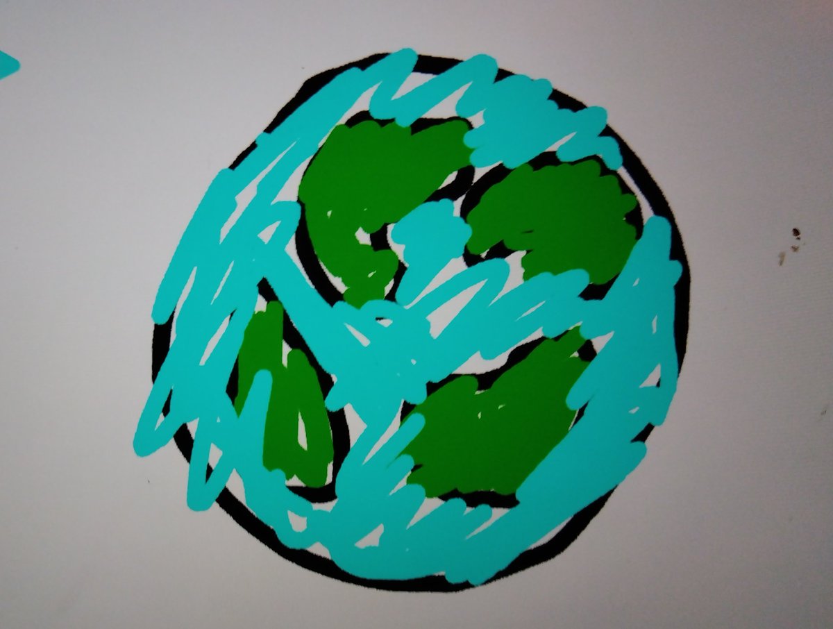 地球
the earth
#イラスト　#illustration #art　　#7yearold　#7歳
