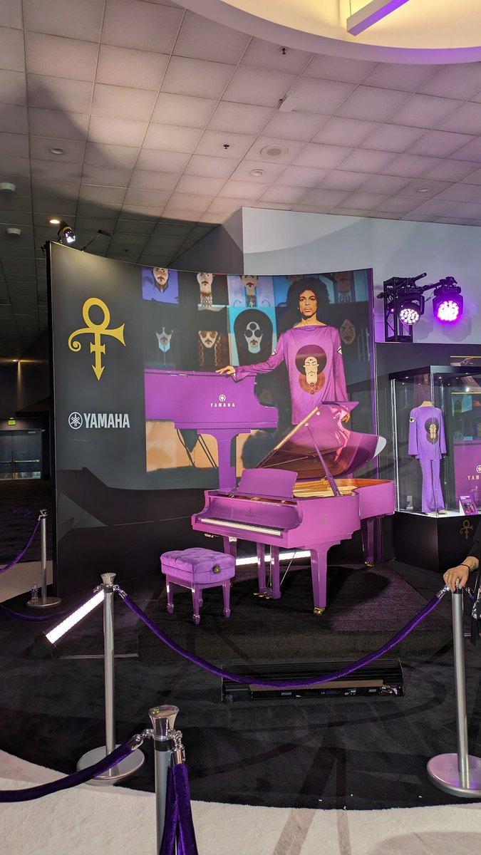 Yamaha got the Prince piano at NAMM and people keep trying to touch it