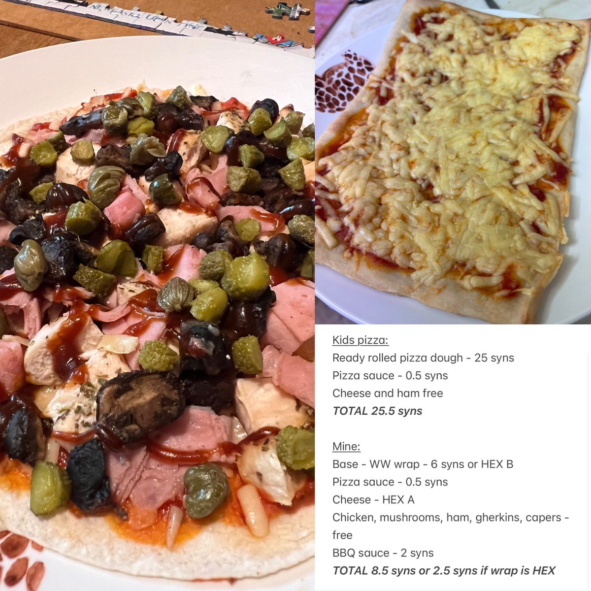 Another #fakeaway, mine on the left and the kids on the right - quite a difference in syns! Mine was so filling as well @SlimmingWorld #swmagazinemakes #slimmingworld ##foodoptimising