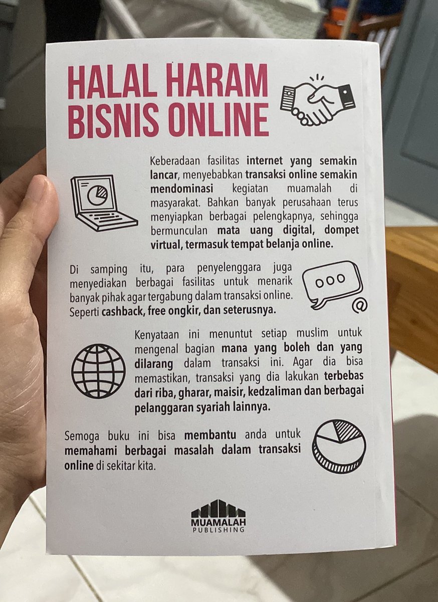 Buat temen2 muslim w yg suka belanja  onlen atau punya bisnis onlen, kata w mah u pada harus beli ini BANGET. Bagussss woyyy 🫵😭

Biar kita terhindar dari yg syubhat2 bahkan haram jadi duitnya berkah yakan. Kalopun blom bs ngelakonin semuanya, at least kita usaha dikit2😁