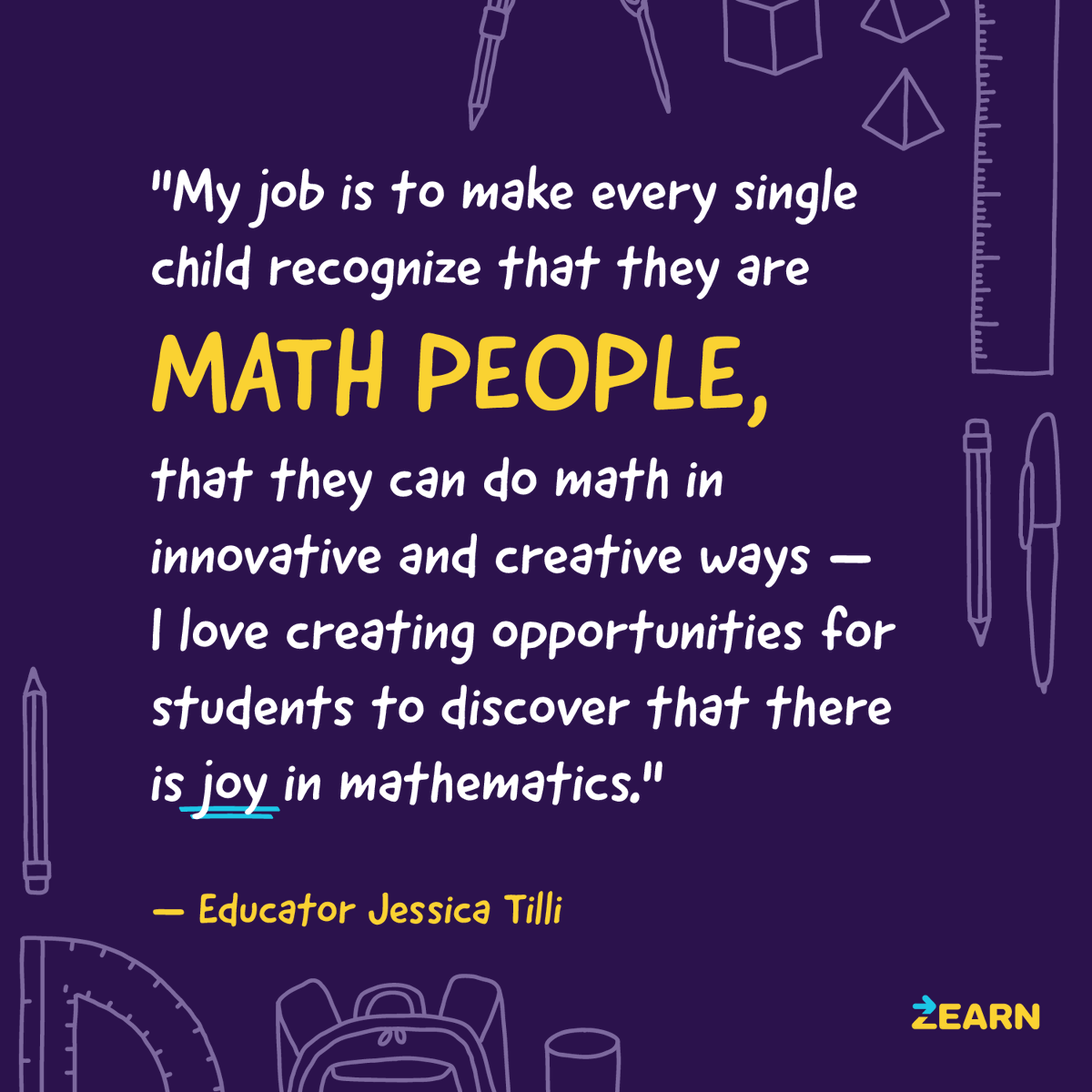 Repost this if you’re on a mission to help all of your students see themselves as math people. 👏 Thank you @JessicaTilli1 for sharing your wisdom.