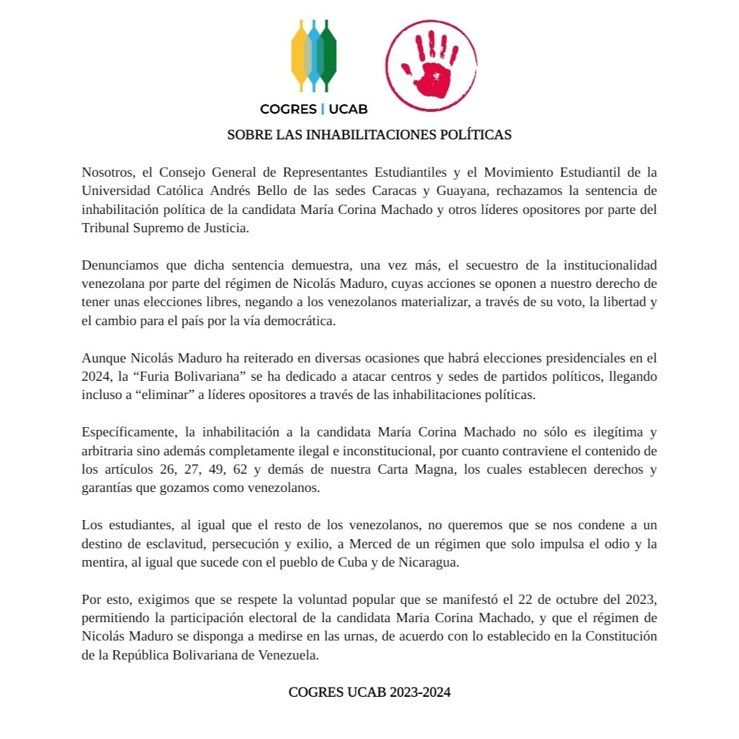 COGRES UCAB tweet media