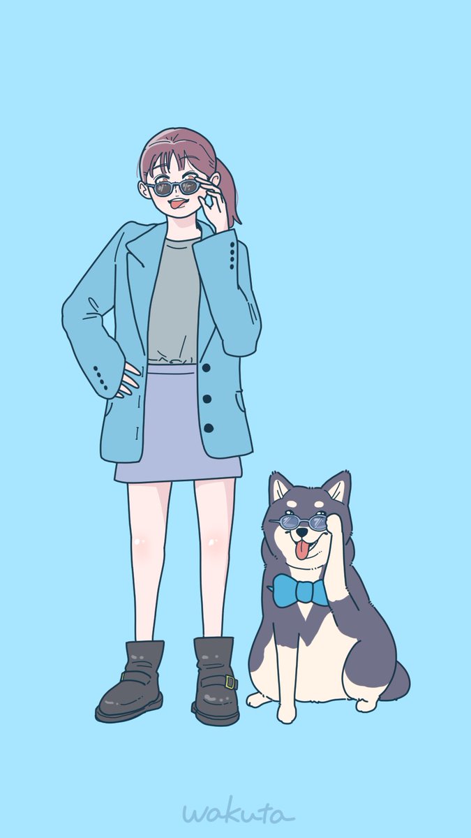 「柴「お水いりますか?」 「??…なんで?」 柴「舌をお出しになられていたので…」」|wakuta│イラストレーターのイラスト