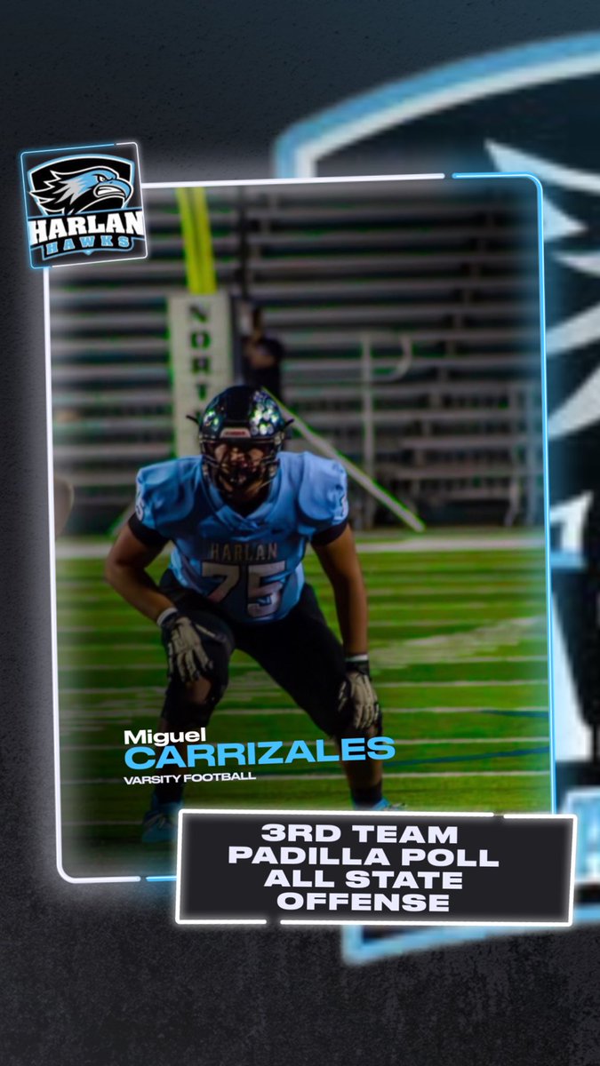 Congratulations to Miguel Carrizales for being selected to the Padilla Poll Coaches All-State Team. <a href="/coachesalas/">Eddie Salas</a> <a href="/NISDHarlan/">Harlan High School</a> <a href="/NISD_Athletics/">NISD_Athletics</a> <a href="/Coach_KLewis/">Kemmie Lewis</a> <a href="/miguelc7575/">Miguel Carrizales</a> <a href="/CoachCardenas1/">Jake Cardenas</a> <a href="/Coach_Inco/">Mike Inco</a> <a href="/Coach_JMolina/">Coach Molina</a> <a href="/CoachTgal5/">Coach Galvan</a>
