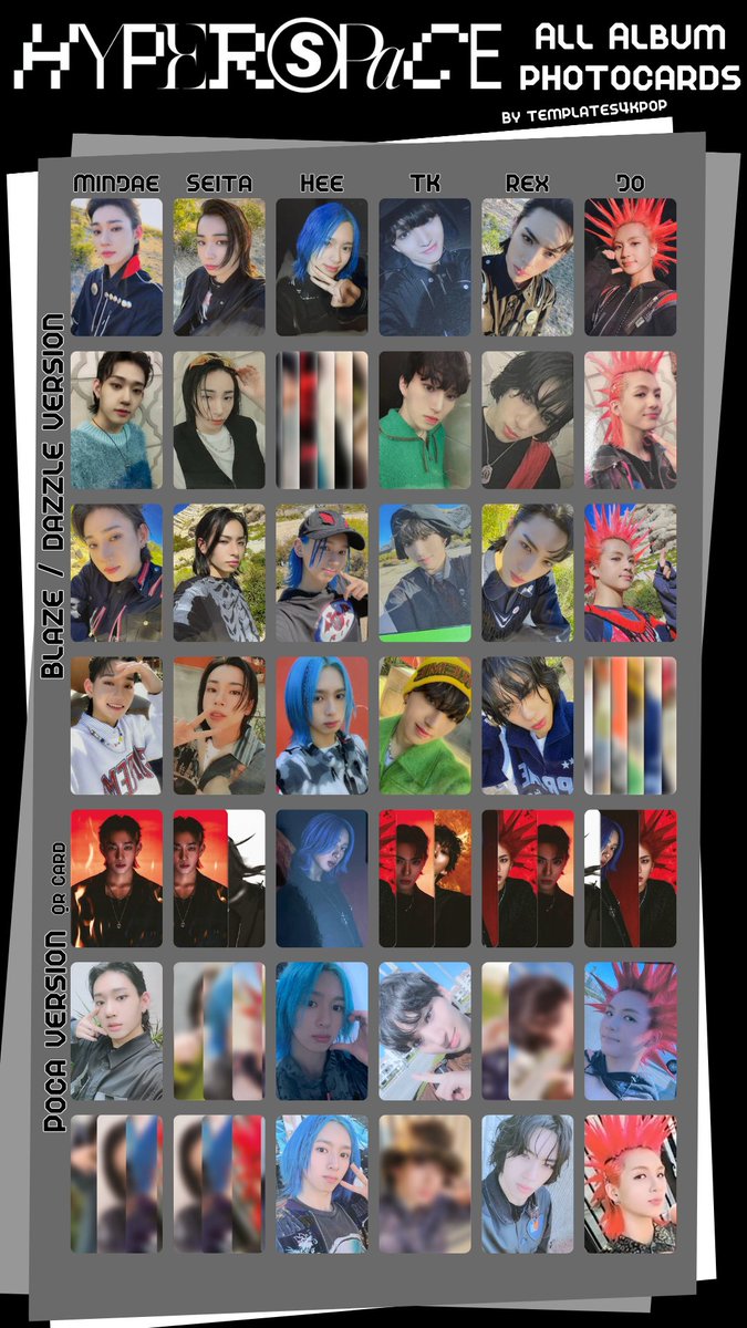 DXMON Hyperspace album photocard pc template ! 다이몬 포카 포토