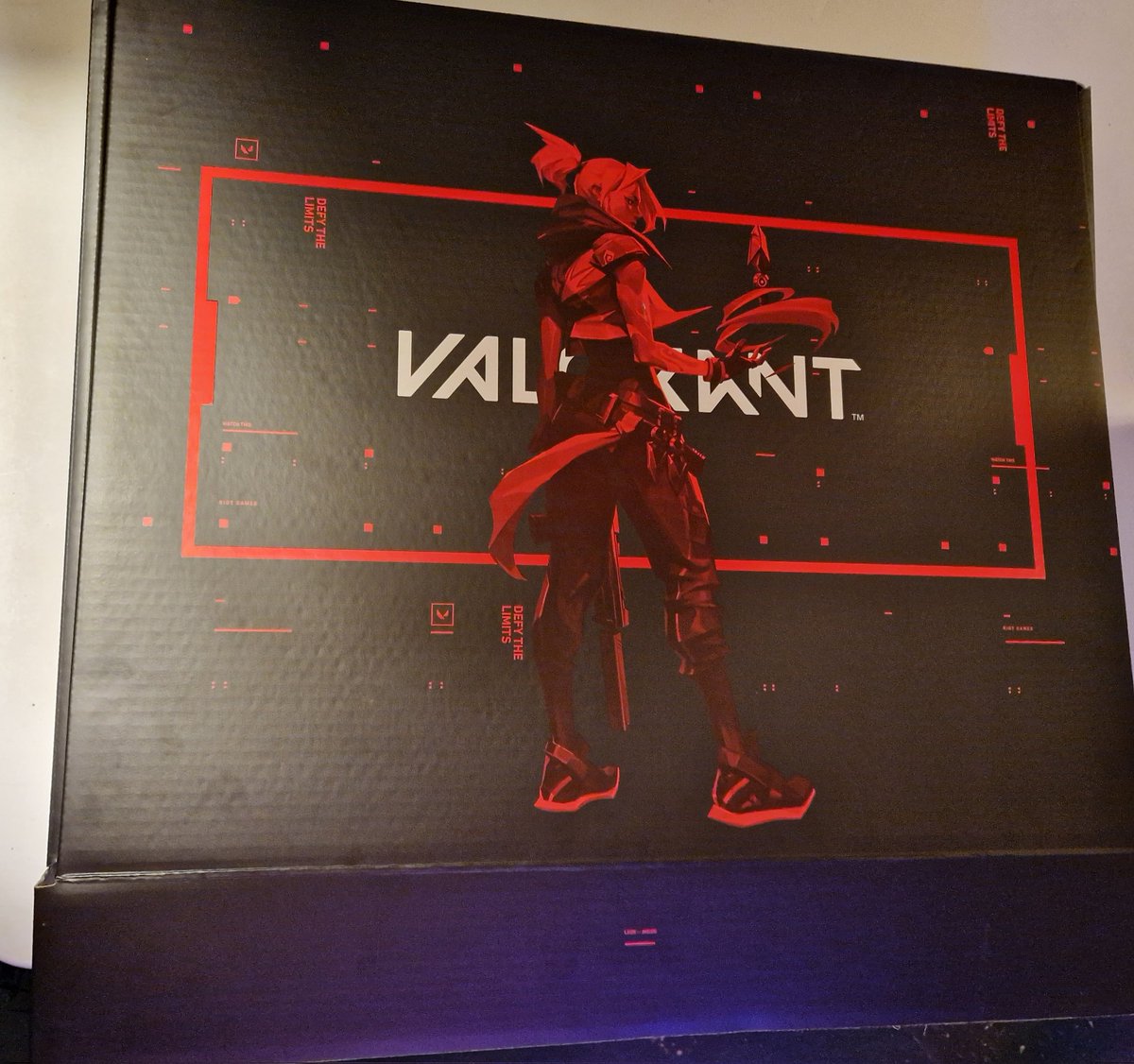 IanPaulP's tweet photo. So I'm at the @WARPCON games convention. They have a charity auction. This year, someone who works for Riot, donated this light up sign. Apparently, only about 10 of these were made, specifically for influencers, when they released Neon as an agent. So... Mads... Happy birthday? https://t.co/2PmcvBagUU